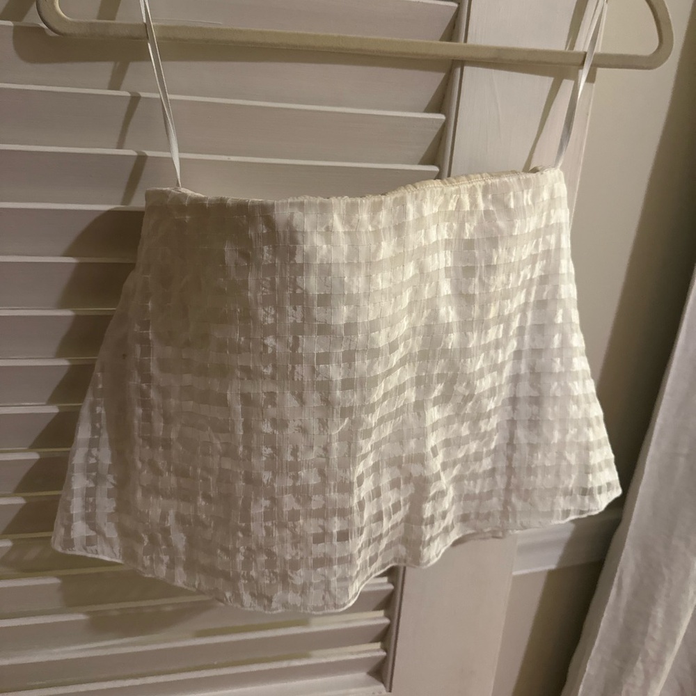 White gingham Tibi top